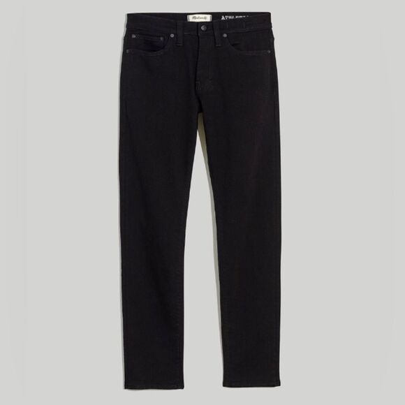 Madewell Jeans Mens 31 30 Black Athletic Slim Everyday Flex Denim Tapered New - Picture 1 of 14